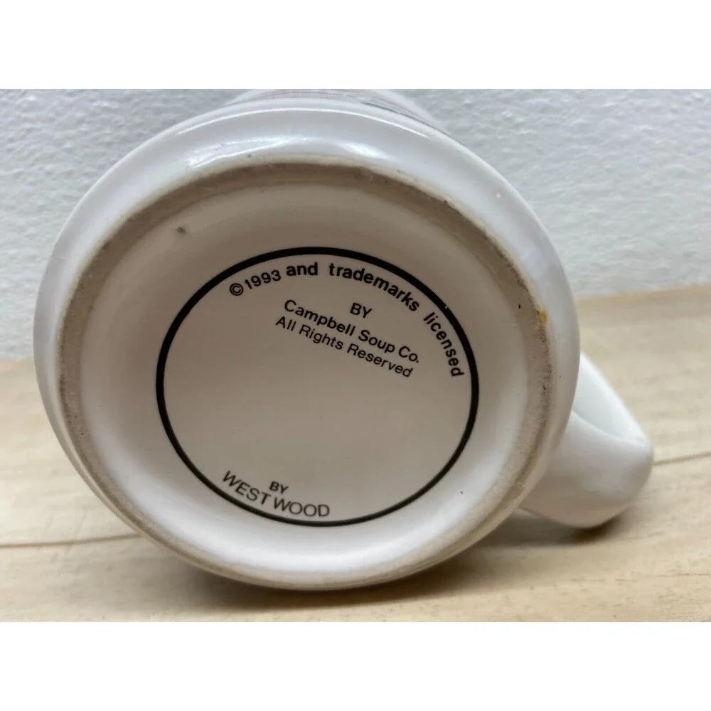 1993 Westwood Trademarks Campbell Soup Porcelain 14 Collectors Oz Coffee Mug